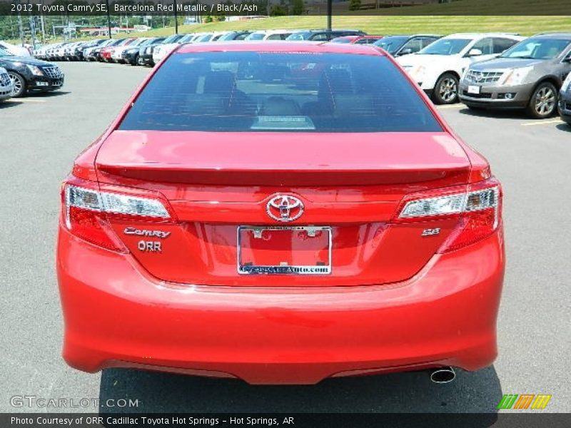 Barcelona Red Metallic / Black/Ash 2012 Toyota Camry SE