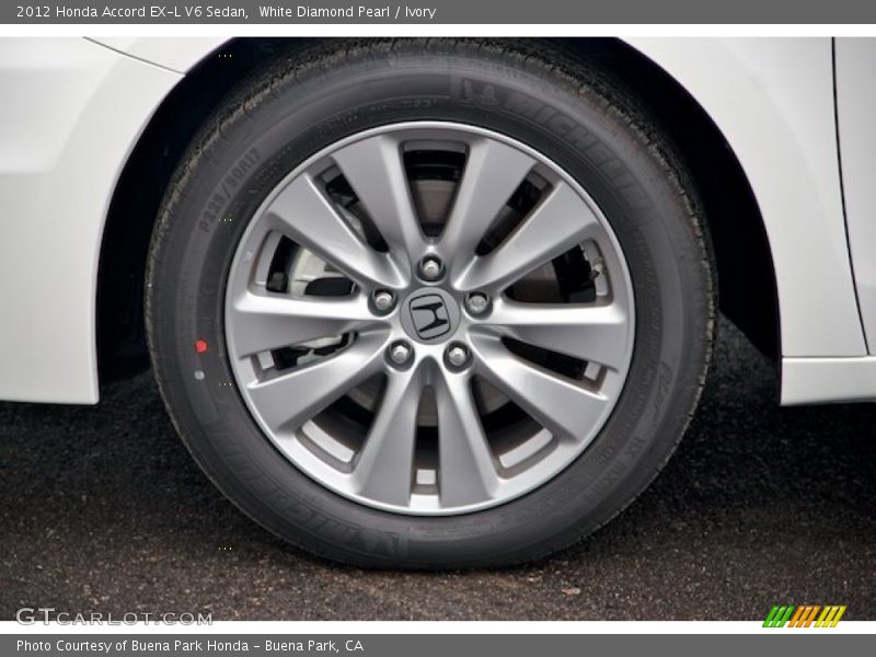 White Diamond Pearl / Ivory 2012 Honda Accord EX-L V6 Sedan
