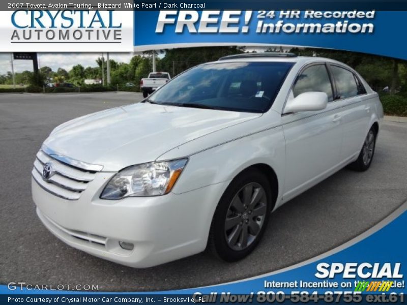 Blizzard White Pearl / Dark Charcoal 2007 Toyota Avalon Touring
