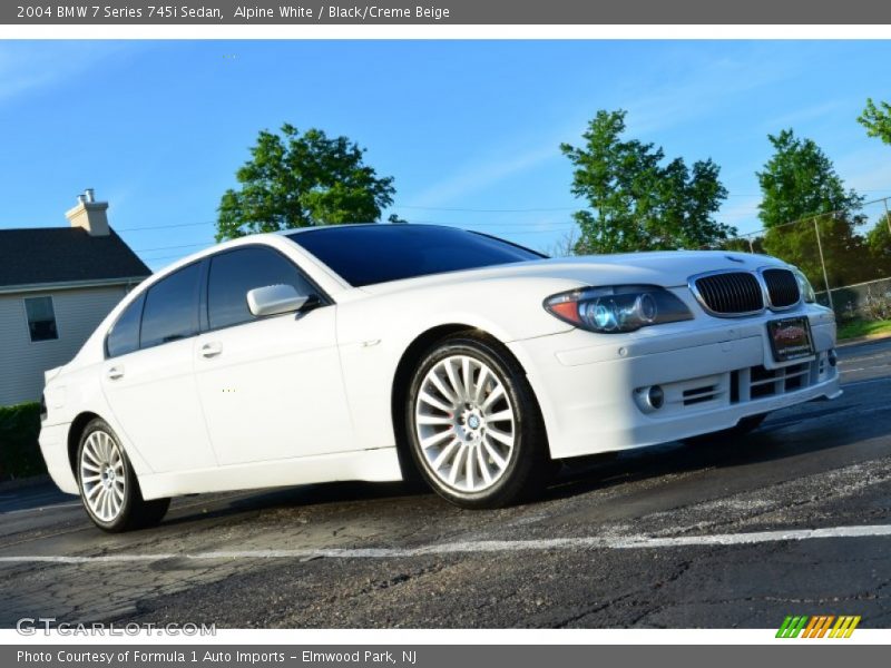 Alpine White / Black/Creme Beige 2004 BMW 7 Series 745i Sedan