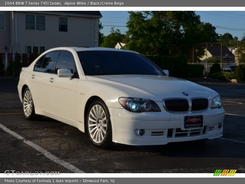 Alpine White / Black/Creme Beige 2004 BMW 7 Series 745i Sedan