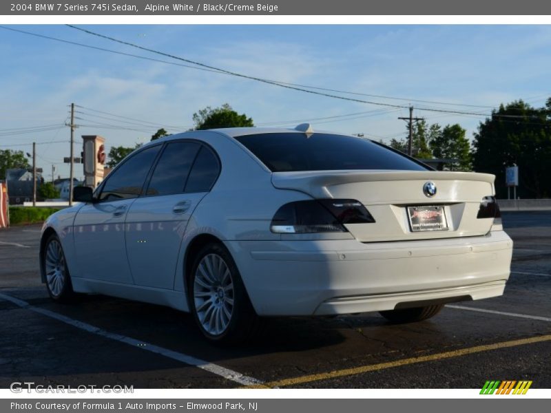 Alpine White / Black/Creme Beige 2004 BMW 7 Series 745i Sedan