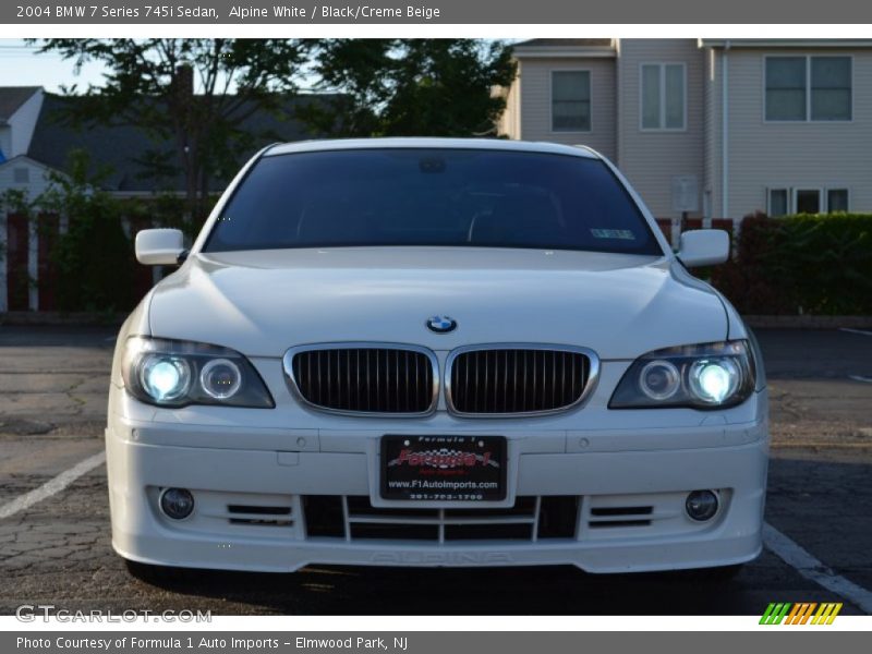 Alpine White / Black/Creme Beige 2004 BMW 7 Series 745i Sedan