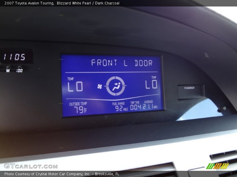 Blizzard White Pearl / Dark Charcoal 2007 Toyota Avalon Touring