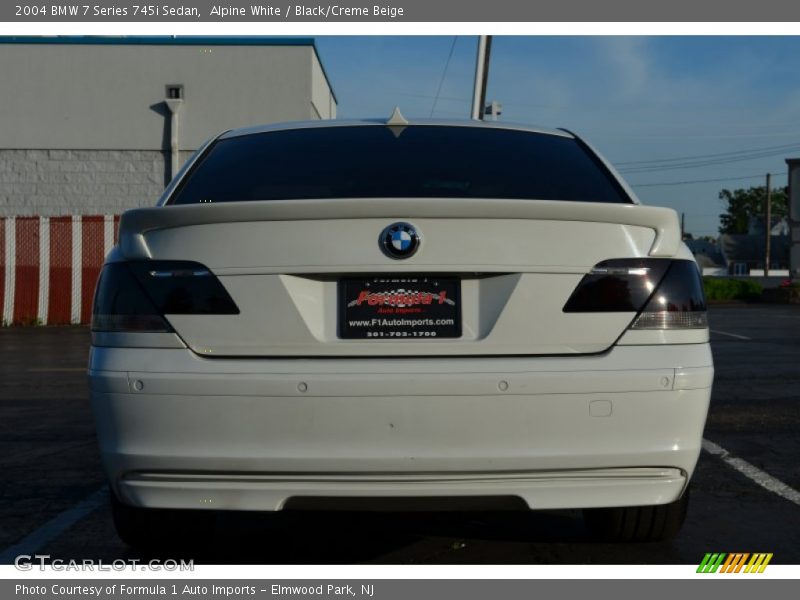 Alpine White / Black/Creme Beige 2004 BMW 7 Series 745i Sedan