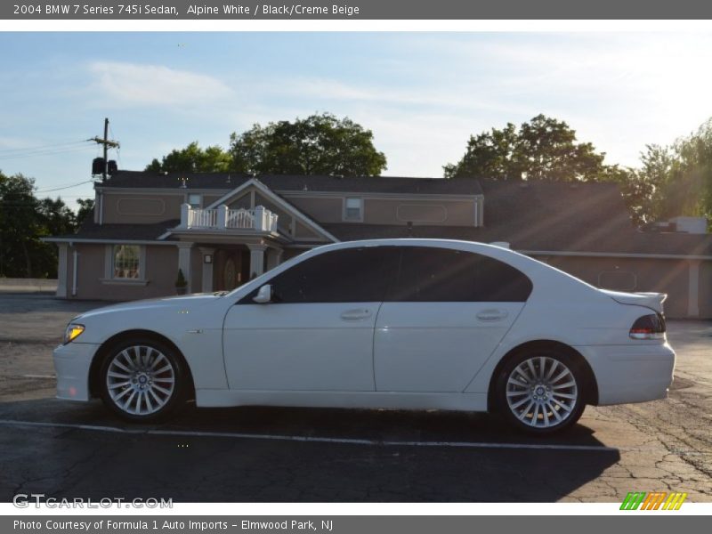 Alpine White / Black/Creme Beige 2004 BMW 7 Series 745i Sedan