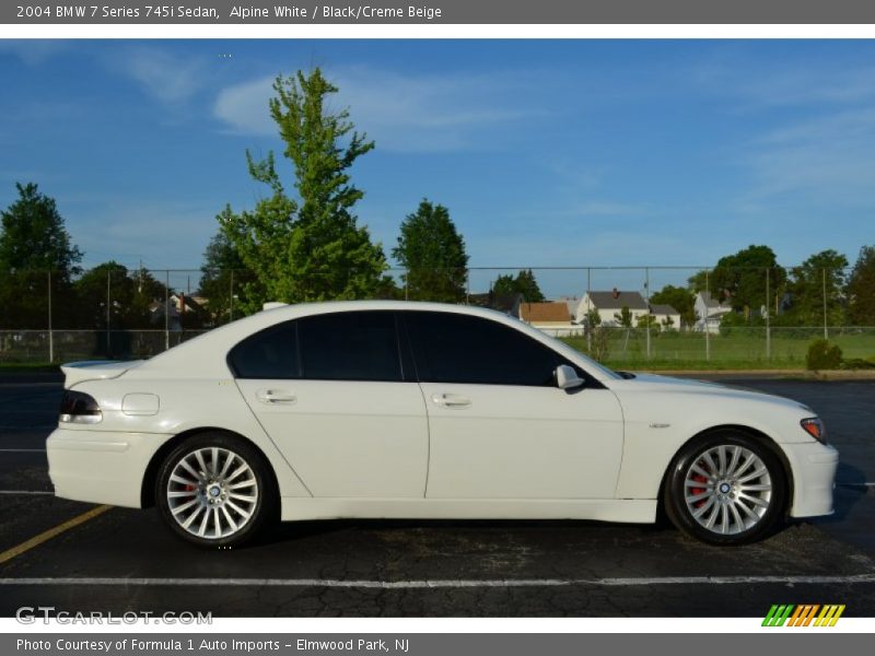 Alpine White / Black/Creme Beige 2004 BMW 7 Series 745i Sedan