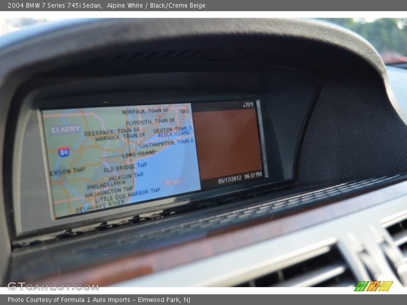 Alpine White / Black/Creme Beige 2004 BMW 7 Series 745i Sedan