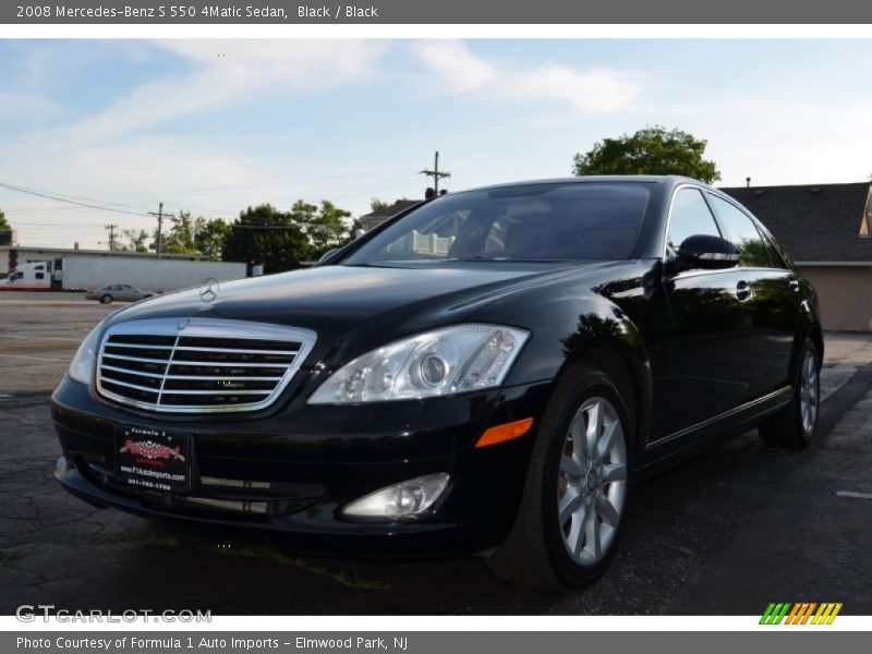 Black / Black 2008 Mercedes-Benz S 550 4Matic Sedan