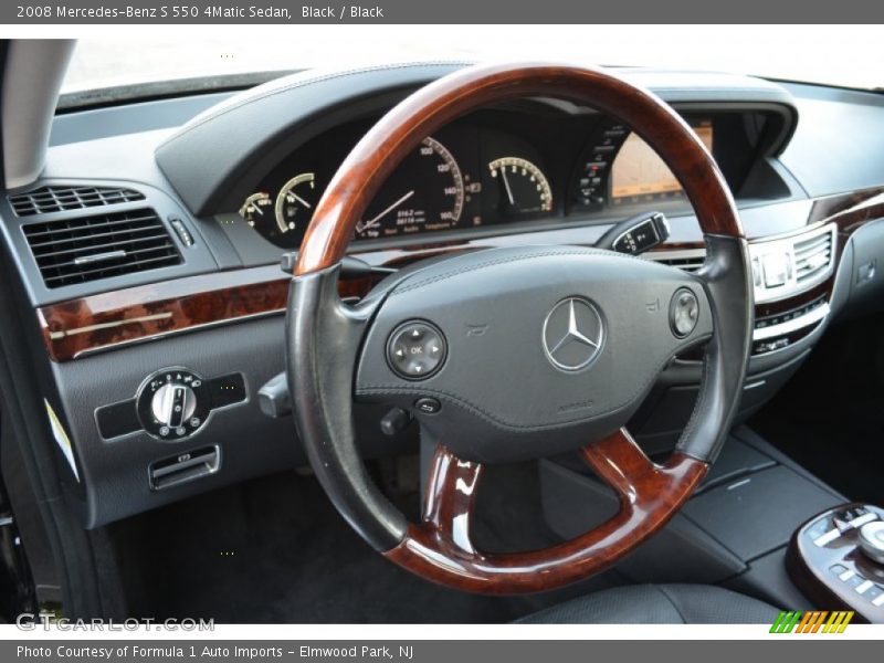 Black / Black 2008 Mercedes-Benz S 550 4Matic Sedan