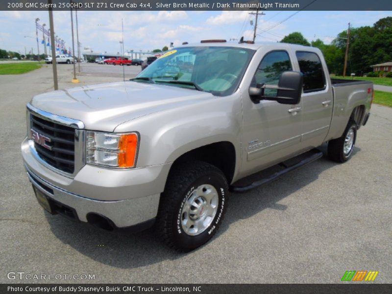 Silver Birch Metallic / Dark Titanium/Light Titanium 2008 GMC Sierra 2500HD SLT Z71 Crew Cab 4x4