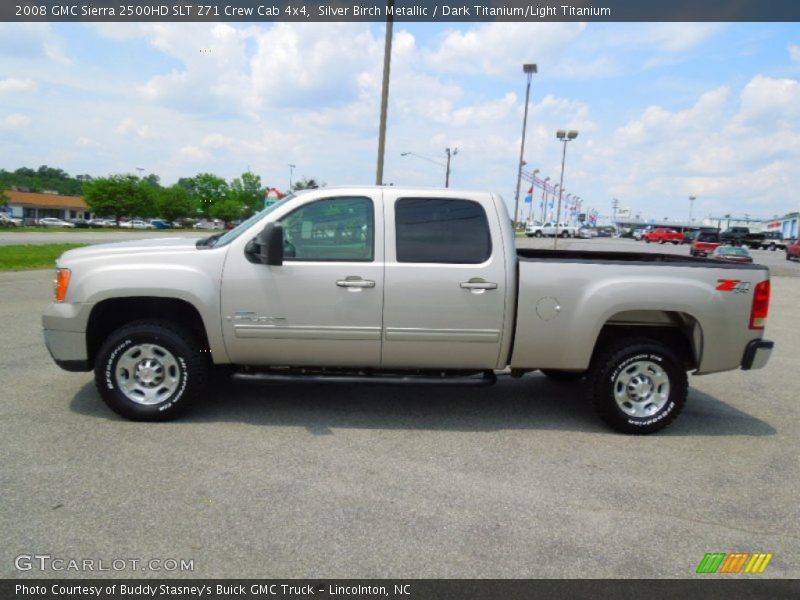 Silver Birch Metallic / Dark Titanium/Light Titanium 2008 GMC Sierra 2500HD SLT Z71 Crew Cab 4x4