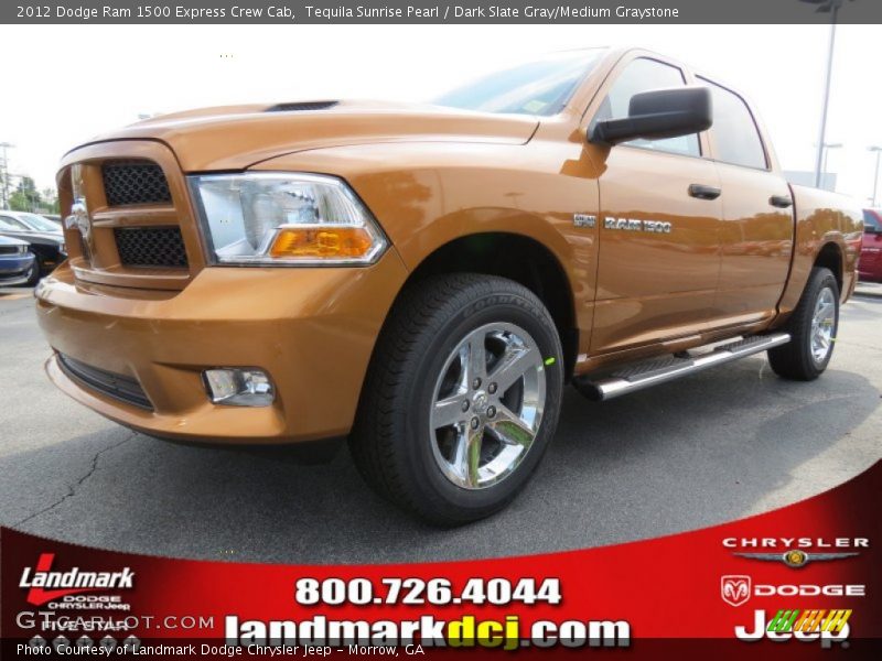 Tequila Sunrise Pearl / Dark Slate Gray/Medium Graystone 2012 Dodge Ram 1500 Express Crew Cab