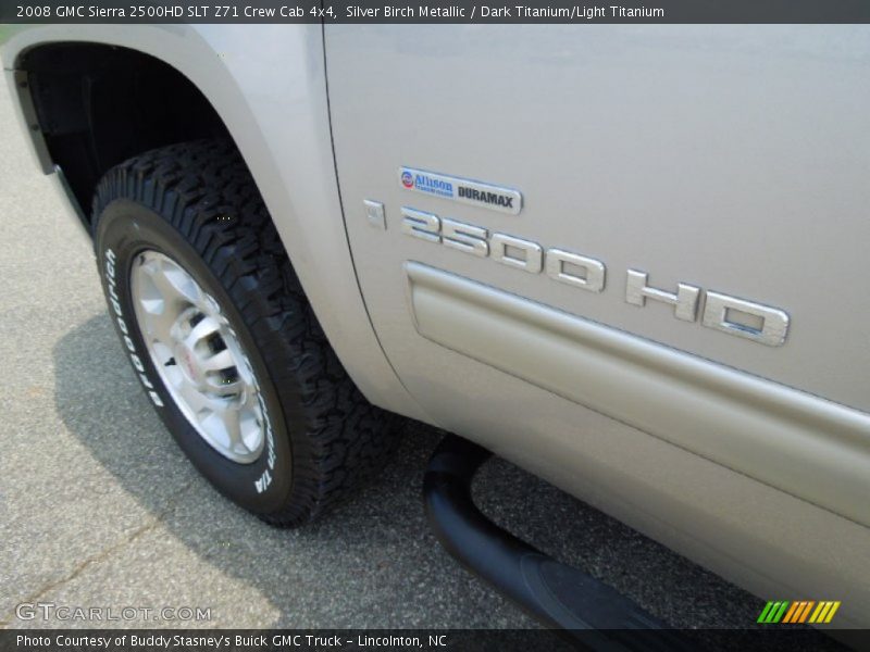 Silver Birch Metallic / Dark Titanium/Light Titanium 2008 GMC Sierra 2500HD SLT Z71 Crew Cab 4x4