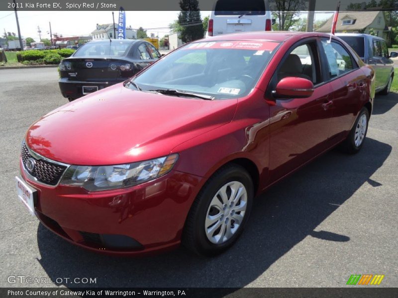 Spicy Red / Stone 2011 Kia Forte EX