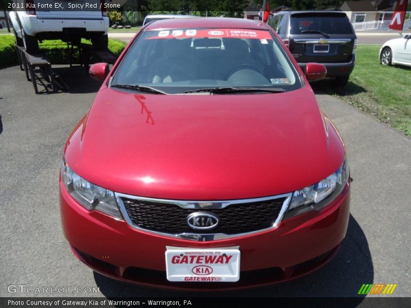 Spicy Red / Stone 2011 Kia Forte EX