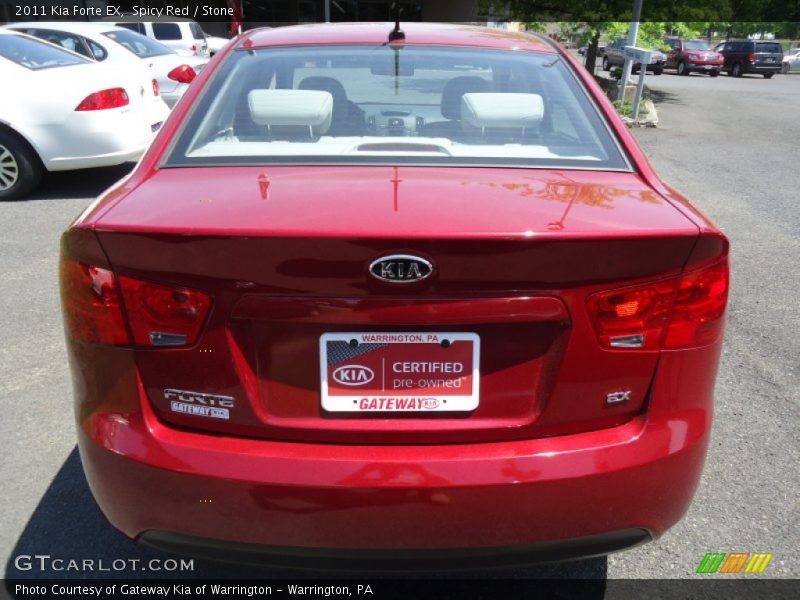 Spicy Red / Stone 2011 Kia Forte EX