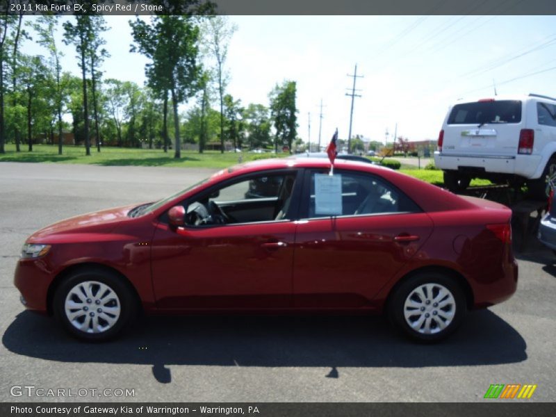 Spicy Red / Stone 2011 Kia Forte EX