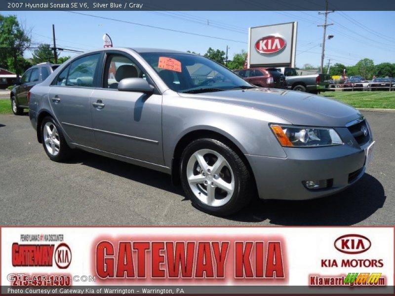 Silver Blue / Gray 2007 Hyundai Sonata SE V6