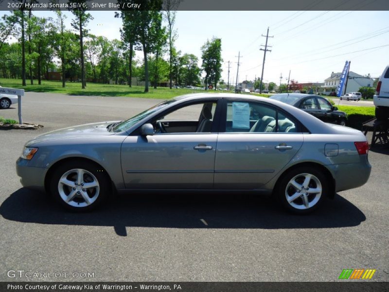Silver Blue / Gray 2007 Hyundai Sonata SE V6
