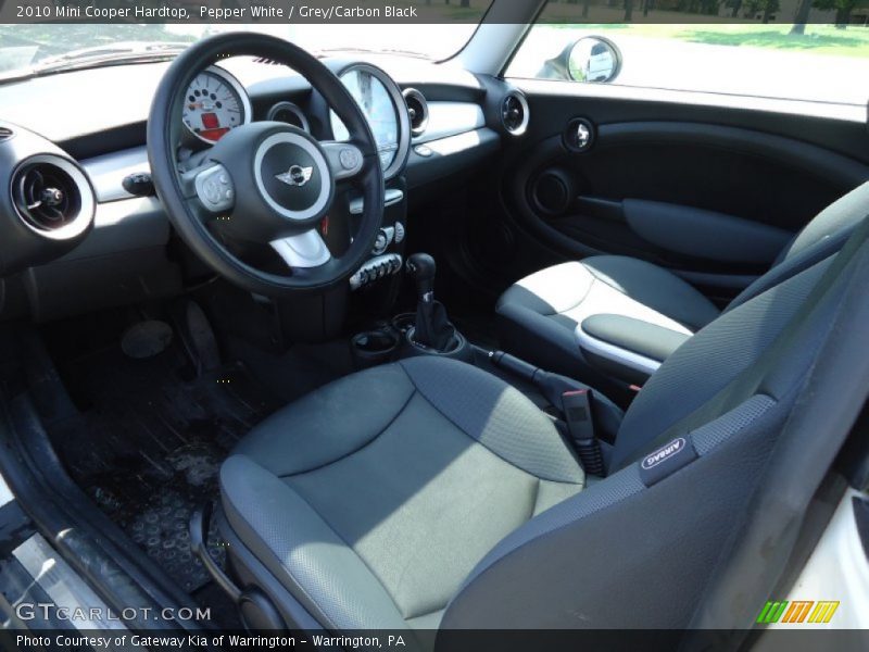Pepper White / Grey/Carbon Black 2010 Mini Cooper Hardtop