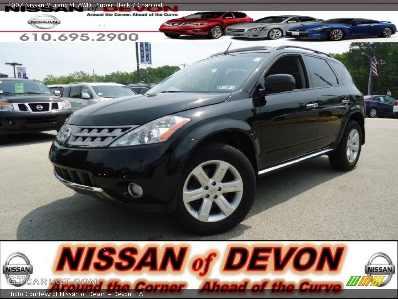 Super Black / Charcoal 2007 Nissan Murano SL AWD