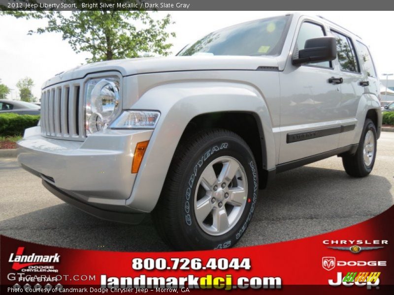 Bright Silver Metallic / Dark Slate Gray 2012 Jeep Liberty Sport