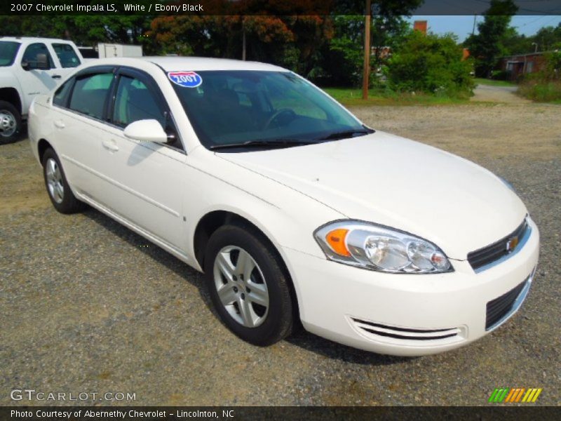 White / Ebony Black 2007 Chevrolet Impala LS