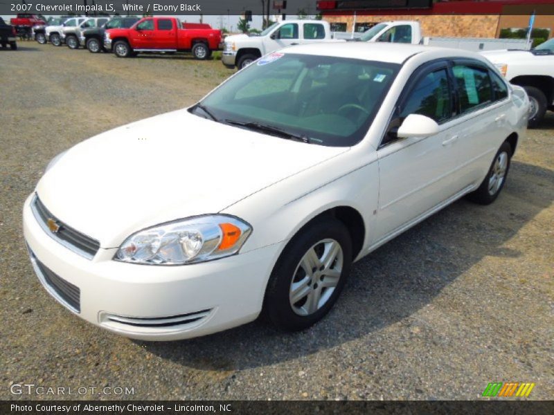 White / Ebony Black 2007 Chevrolet Impala LS