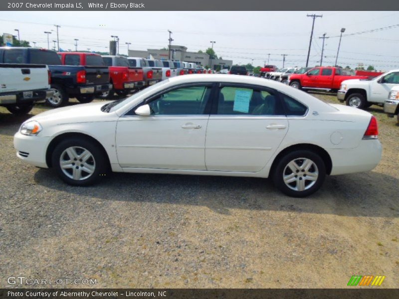 White / Ebony Black 2007 Chevrolet Impala LS
