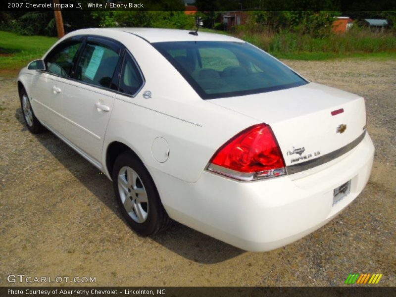 White / Ebony Black 2007 Chevrolet Impala LS