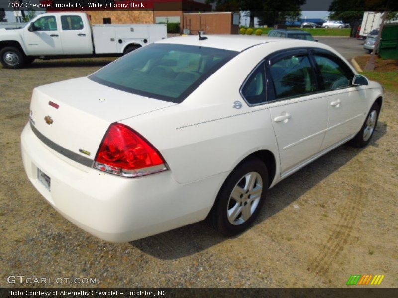 White / Ebony Black 2007 Chevrolet Impala LS
