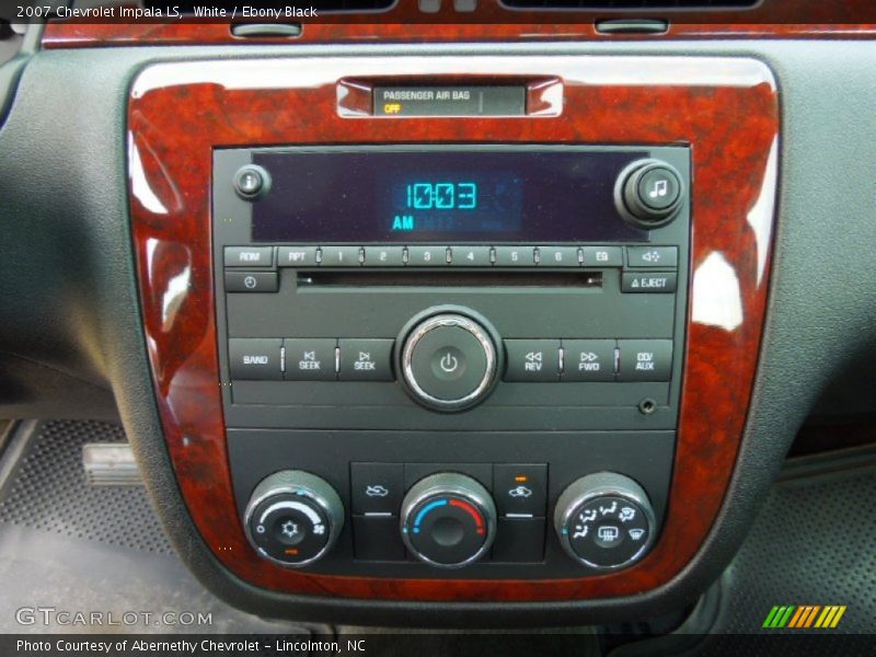 White / Ebony Black 2007 Chevrolet Impala LS