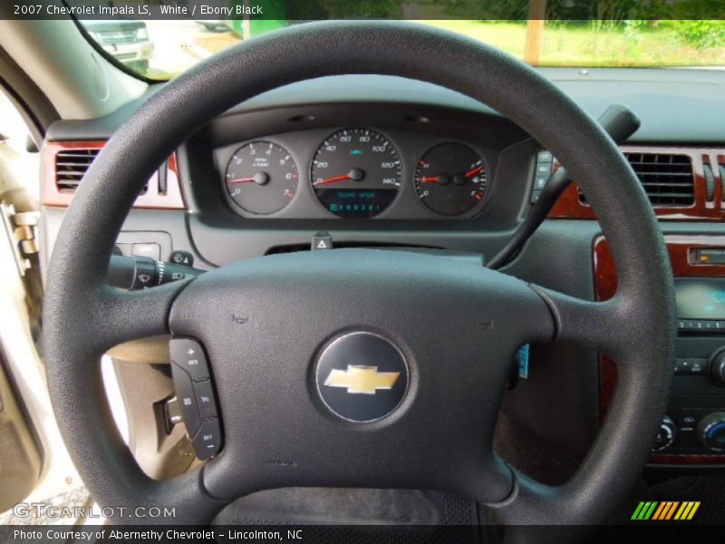 White / Ebony Black 2007 Chevrolet Impala LS