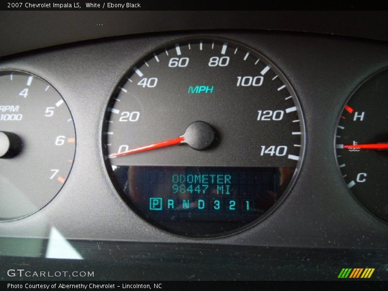 White / Ebony Black 2007 Chevrolet Impala LS