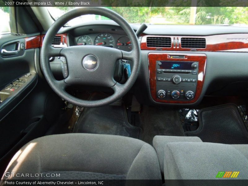 White / Ebony Black 2007 Chevrolet Impala LS