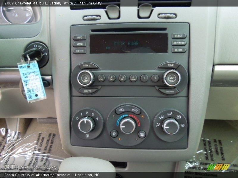 White / Titanium Gray 2007 Chevrolet Malibu LS Sedan