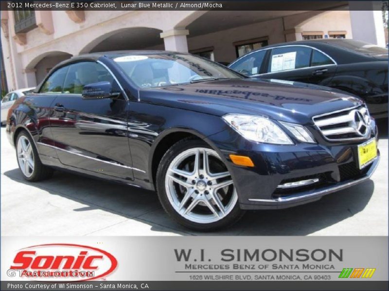 Lunar Blue Metallic / Almond/Mocha 2012 Mercedes-Benz E 350 Cabriolet