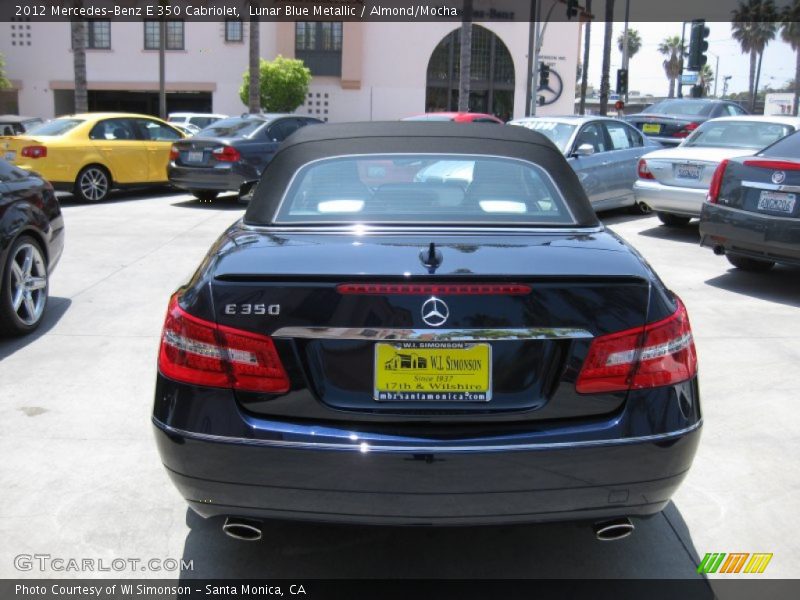 Lunar Blue Metallic / Almond/Mocha 2012 Mercedes-Benz E 350 Cabriolet