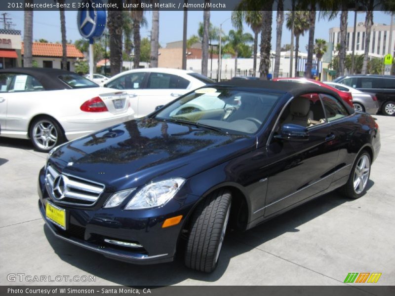 Lunar Blue Metallic / Almond/Mocha 2012 Mercedes-Benz E 350 Cabriolet