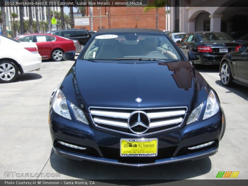 Lunar Blue Metallic / Almond/Mocha 2012 Mercedes-Benz E 350 Cabriolet