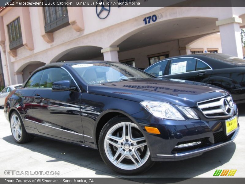 Lunar Blue Metallic / Almond/Mocha 2012 Mercedes-Benz E 350 Cabriolet