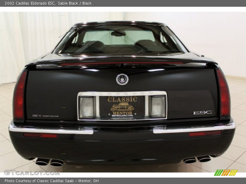 Sable Black / Black 2002 Cadillac Eldorado ESC
