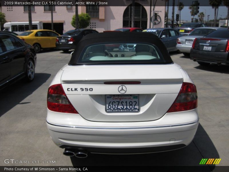 Arctic White / Stone 2009 Mercedes-Benz CLK 550 Cabriolet