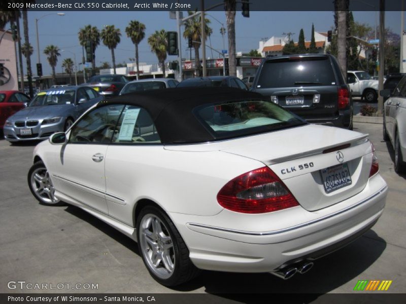 Arctic White / Stone 2009 Mercedes-Benz CLK 550 Cabriolet