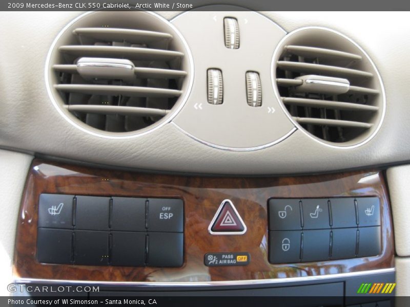 Arctic White / Stone 2009 Mercedes-Benz CLK 550 Cabriolet