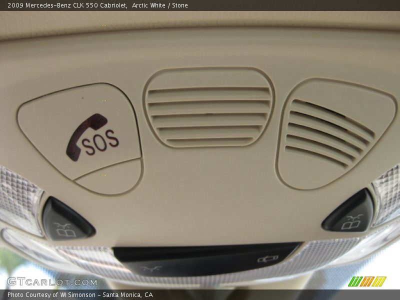 Arctic White / Stone 2009 Mercedes-Benz CLK 550 Cabriolet