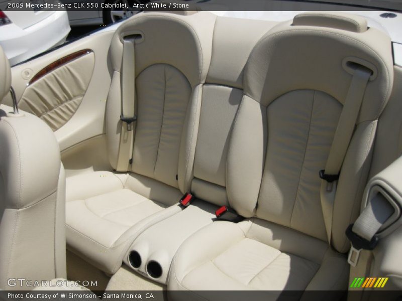 Arctic White / Stone 2009 Mercedes-Benz CLK 550 Cabriolet