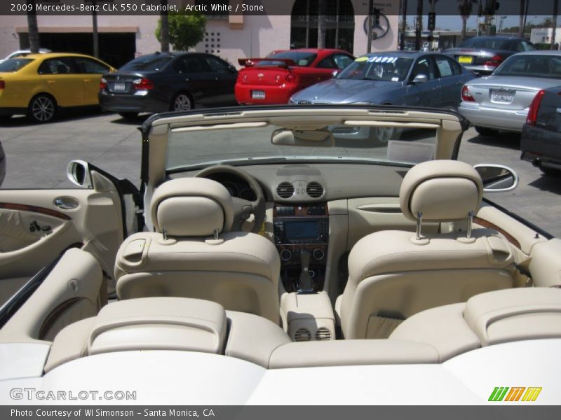 Arctic White / Stone 2009 Mercedes-Benz CLK 550 Cabriolet