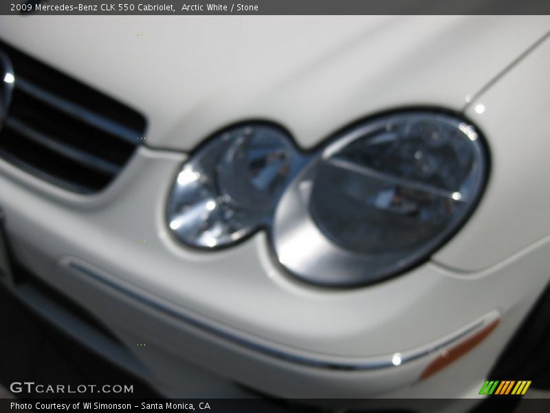 Arctic White / Stone 2009 Mercedes-Benz CLK 550 Cabriolet